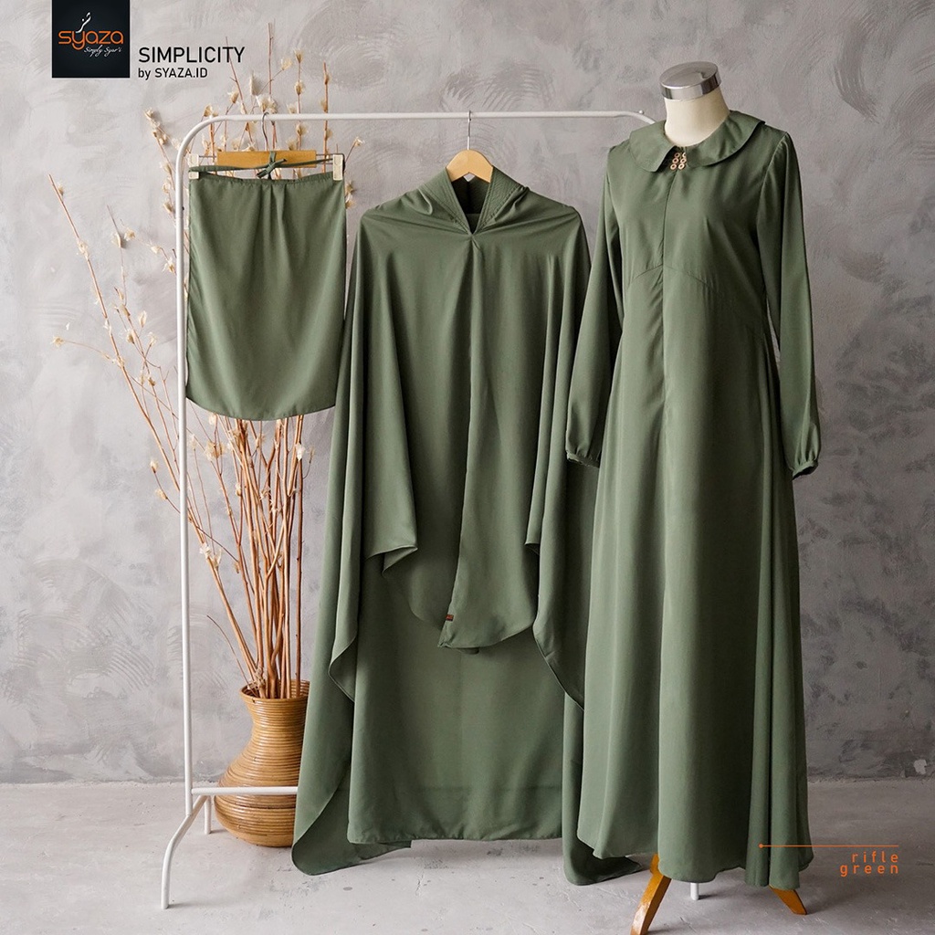 SYAZA - Simplicity Gamis (Beauty Colours) Abaya Gamis Syar'i Lebaran Busui Umroh Haji Best Seller Simpel Polos Casual Dress Wanita Remaja Muslim Muslimah