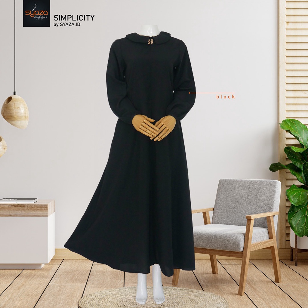 SYAZA - Simplicity Gamis (Pop Colours) Abaya Gamis Syar'i Lebaran Busui Umroh Haji Best Seller Simpel Polos Casual Dress Wanita Remaja Muslim Muslimah