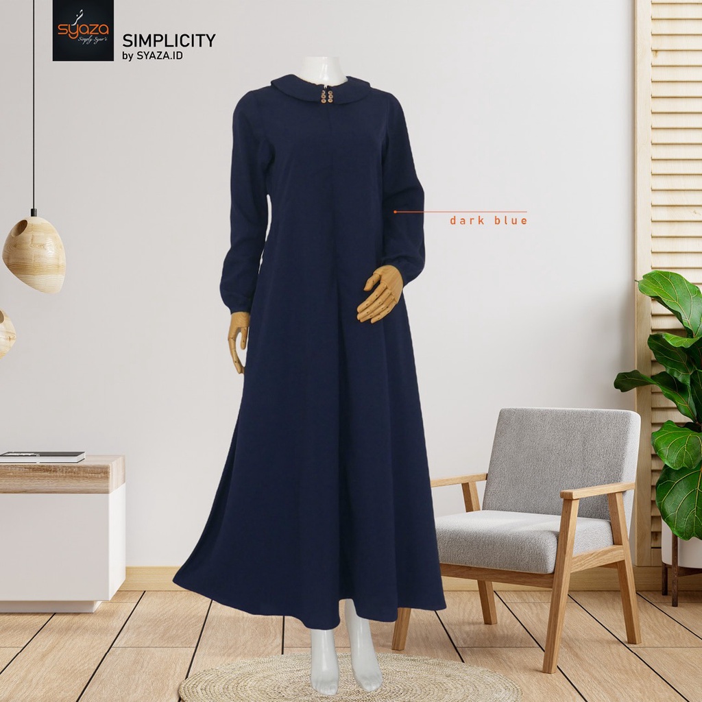 SYAZA - Simplicity Gamis (Pop Colours) Abaya Gamis Syar'i Lebaran Busui Umroh Haji Best Seller Simpel Polos Casual Dress Wanita Remaja Muslim Muslimah