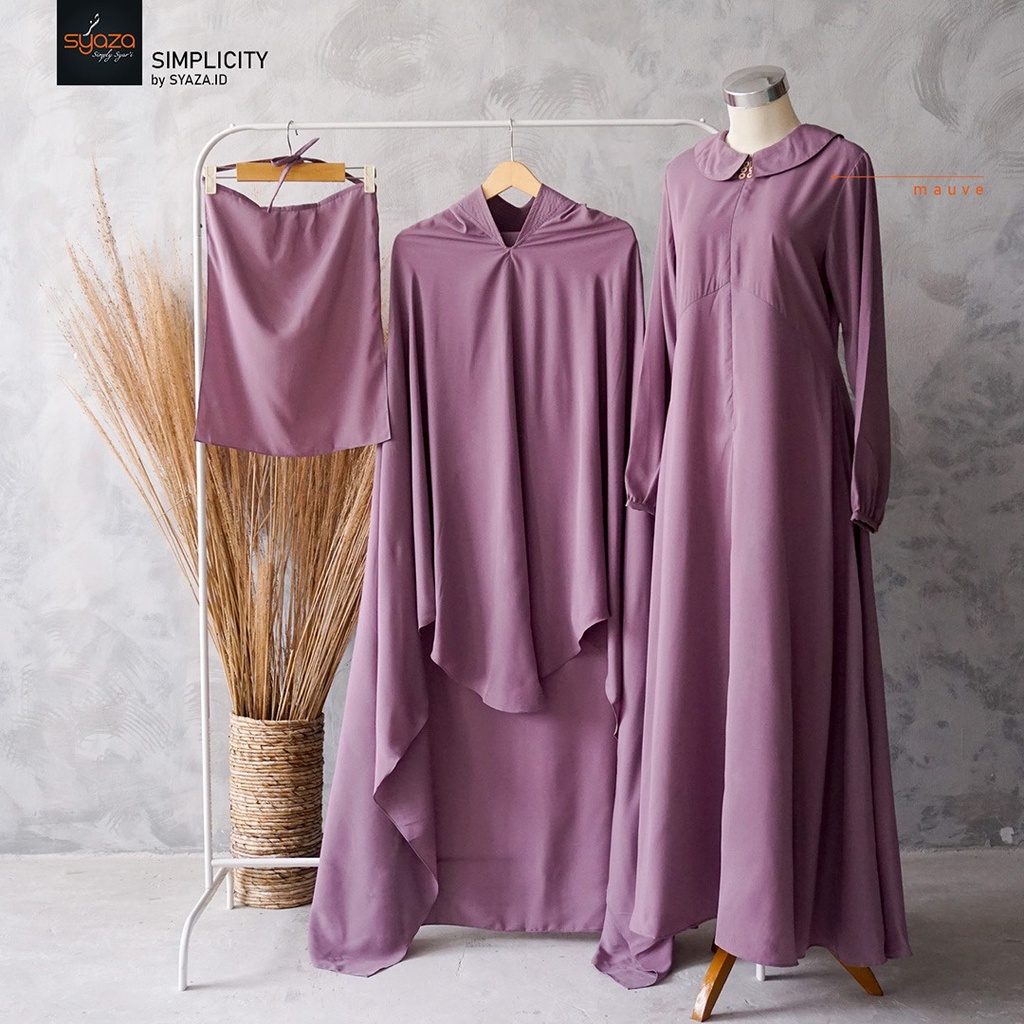 SYAZA - Simplicity Gamis (Beauty Colours) Abaya Gamis Syar'i Lebaran Busui Umroh Haji Best Seller Simpel Polos Casual Dress Wanita Remaja Muslim Muslimah
