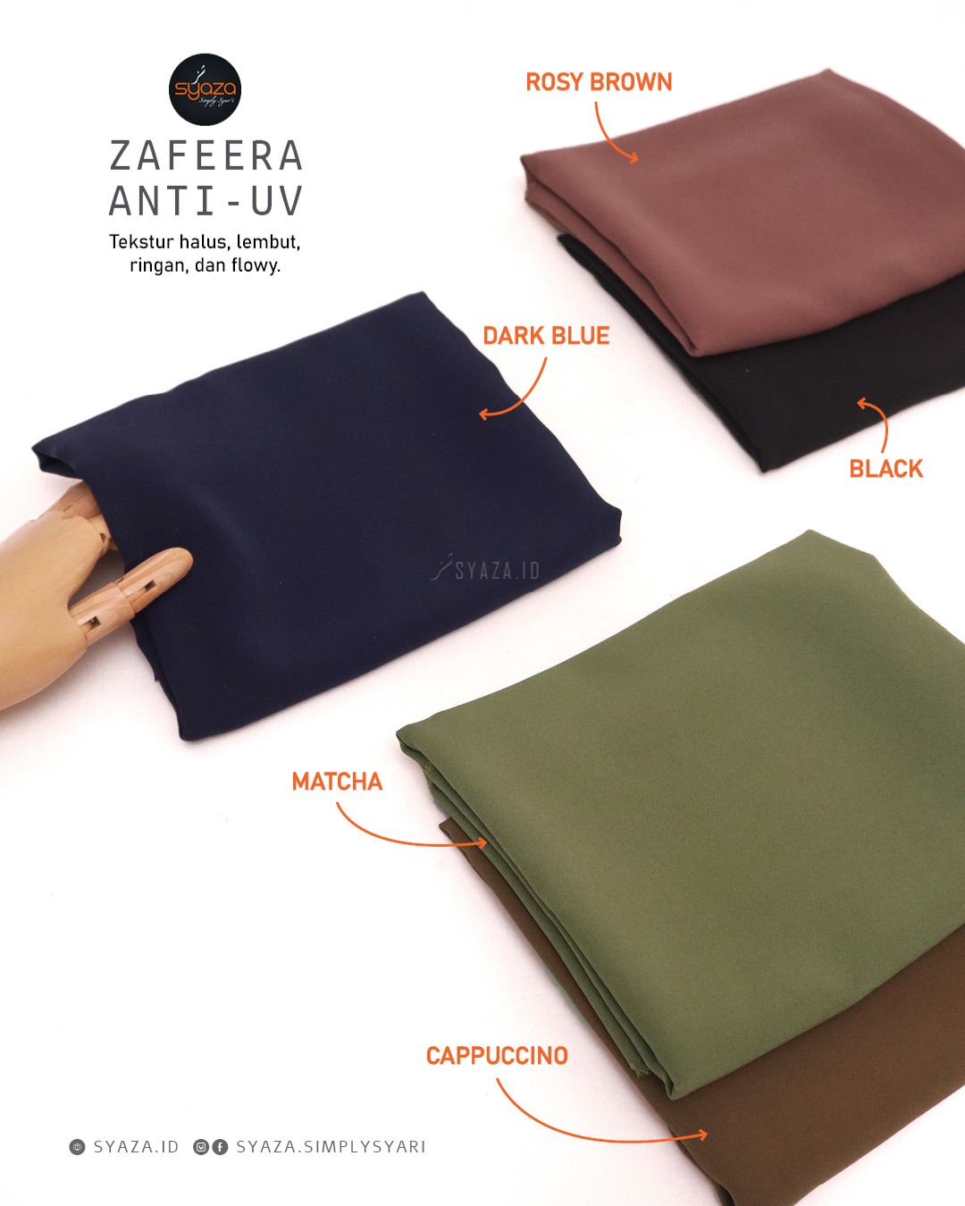 PO KHIMAR Bahan Zafeera Anti UV