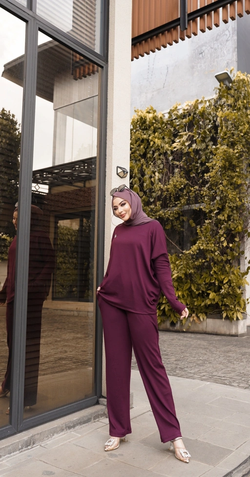 Image of CKL BASIC KIARA ONESET KNIT PREMIUM ADEM SETELAN WANITA CASUAL SET BASIC