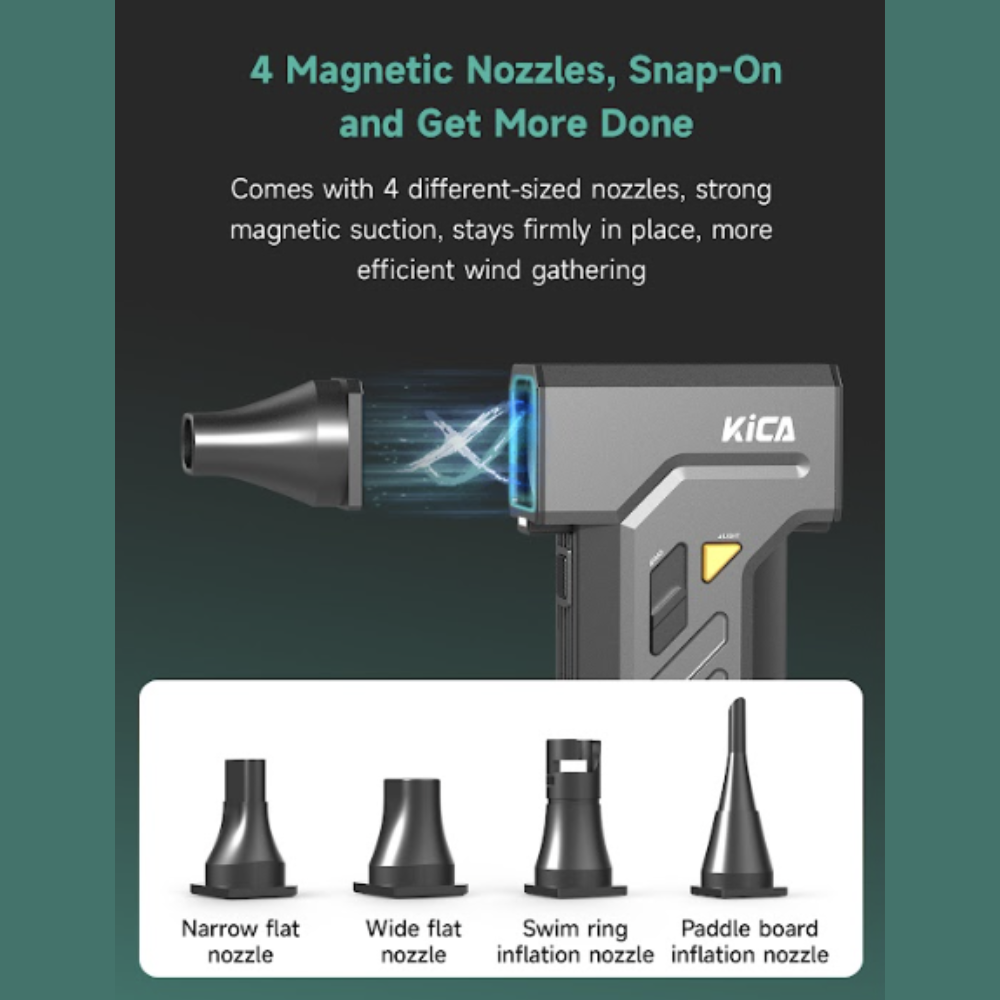 Kica Jetfan Ultra Blowing and Suction 48m/s Powerful Airflow with 185g High Thrust