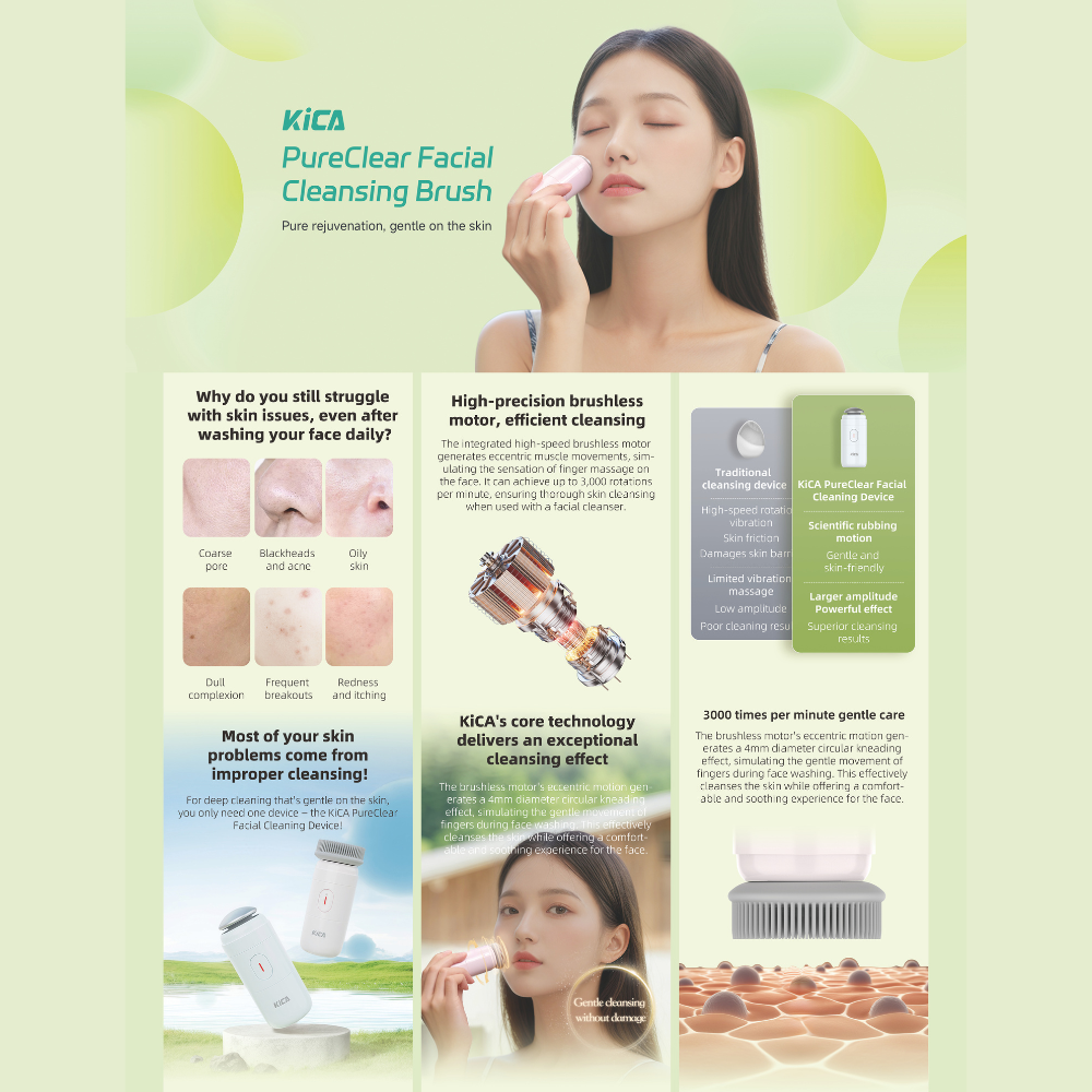 Kica Facial Cleansing Brush Alat Pembersih Wajah Device Electric Beauty Care
