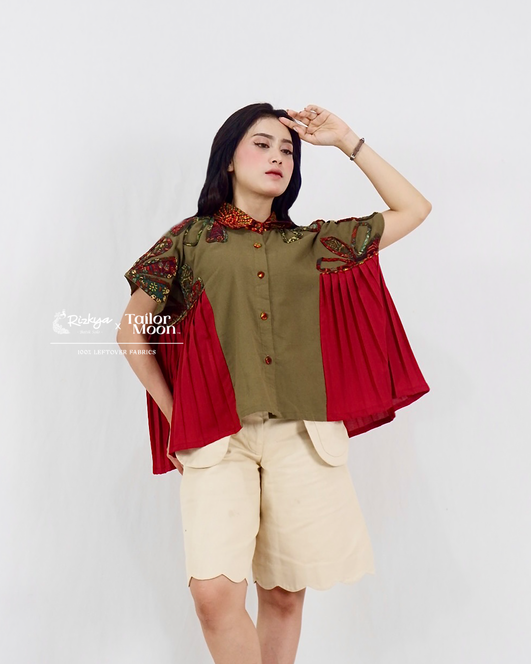 SUNSET WAVES AELEEN BLOUSE BATIK 