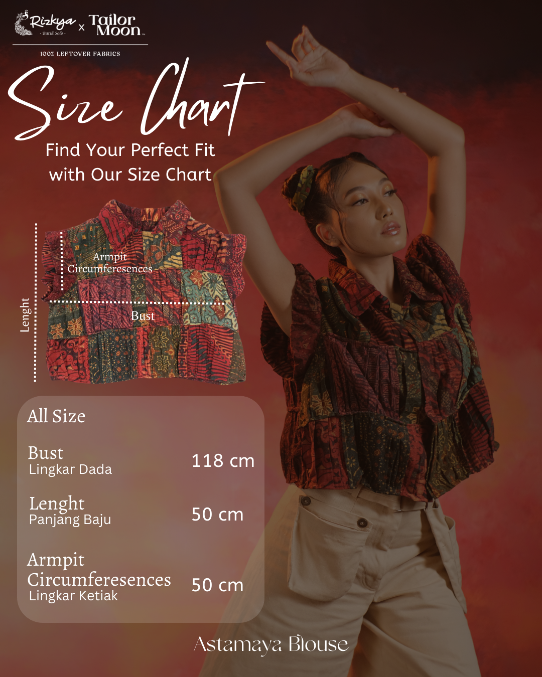 SUNSET WAVES ASTAMAYA BLOUSE BATIK