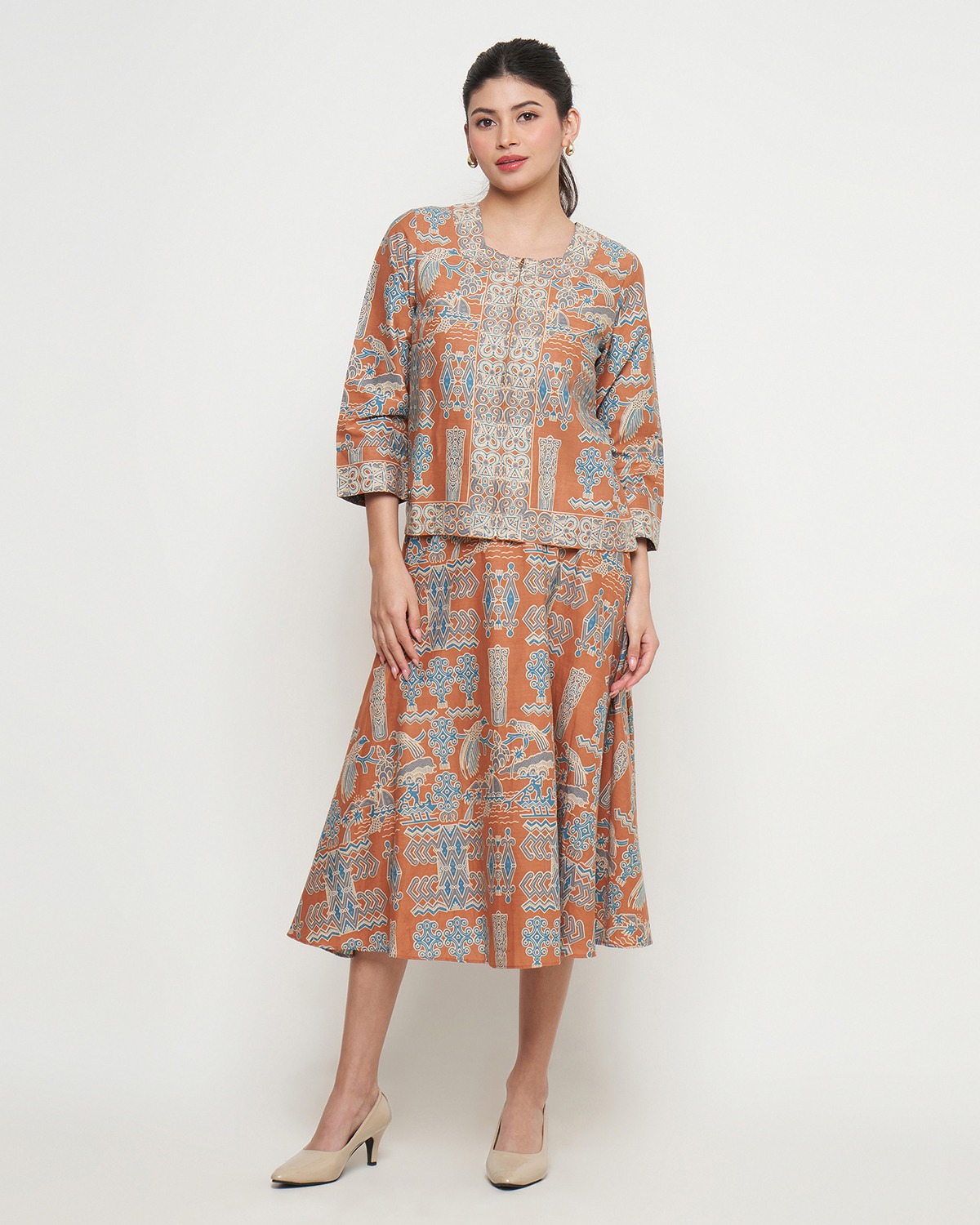 Rizkya Batik Set Andin Rok Pias Atasan Blouse MD