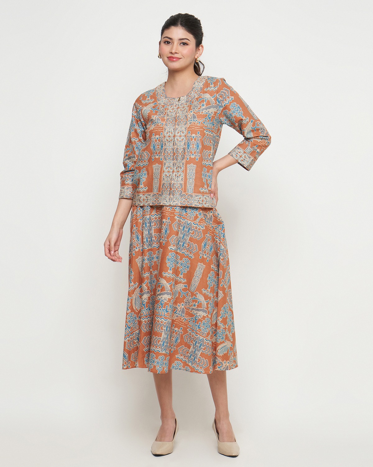 Rizkya Batik Set Andin Rok Pias Atasan Blouse MD