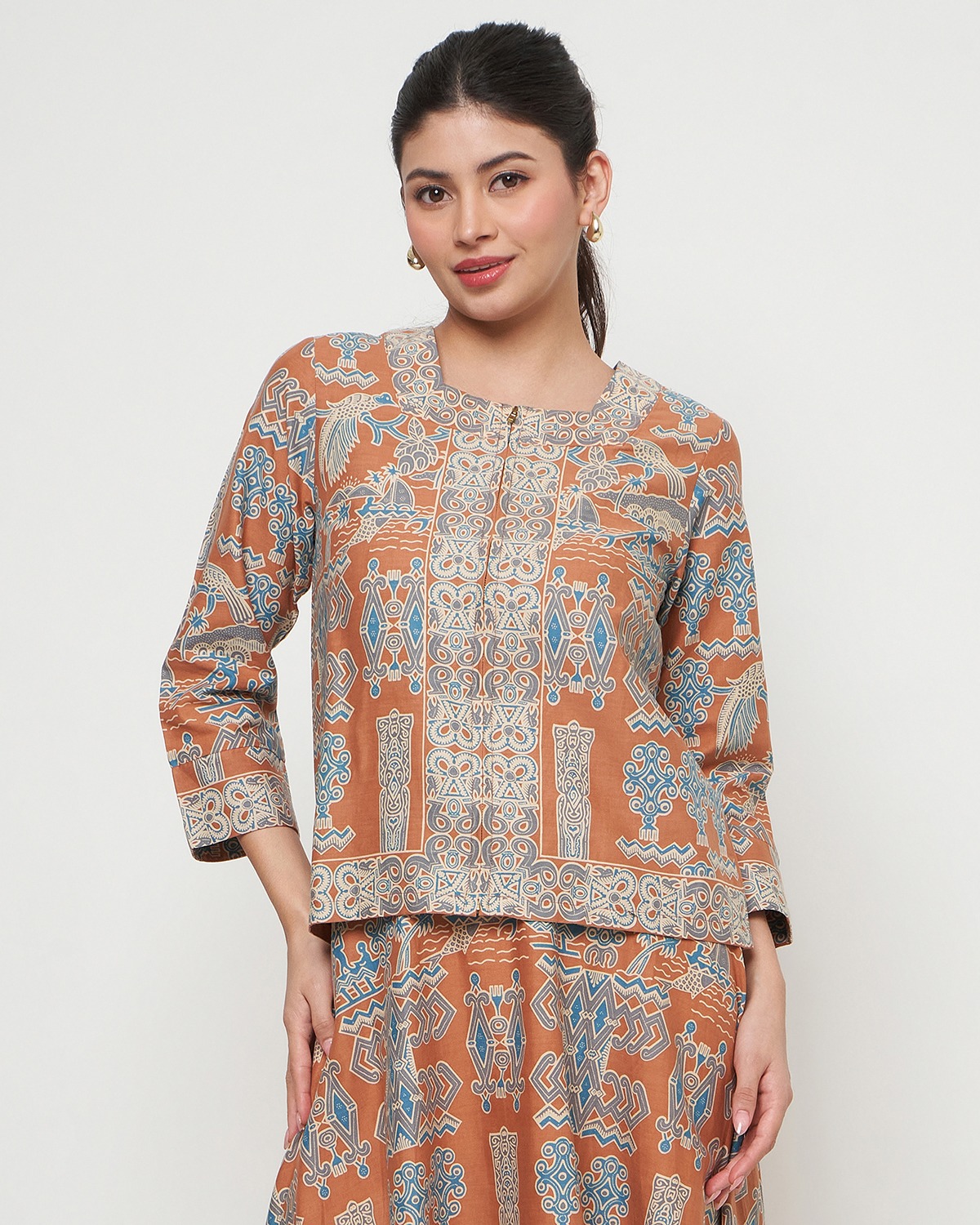 Rizkya Batik Set Andin Rok Pias Atasan Blouse MD