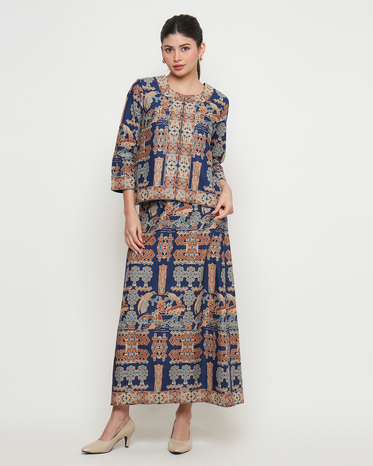 Rizkya Batik Set Andin Rok Panjang Atasan Blouse MD