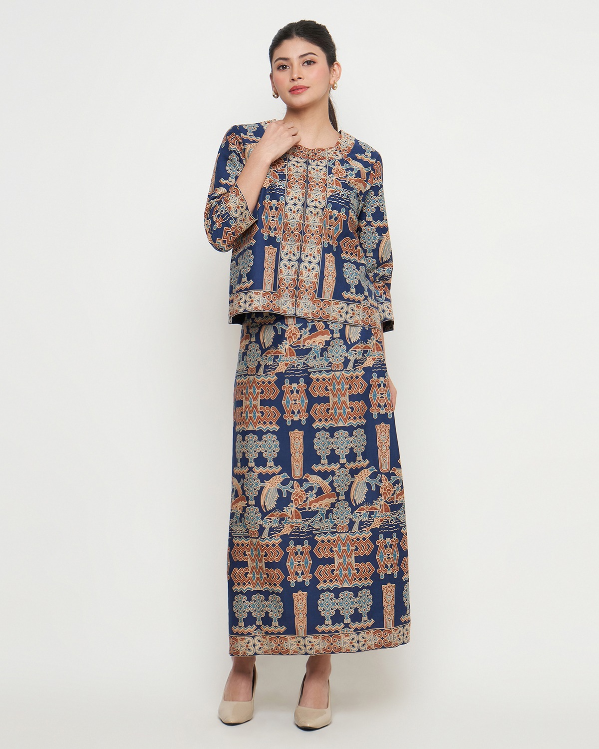 Rizkya Batik Set Andin Rok Panjang Atasan Blouse MD