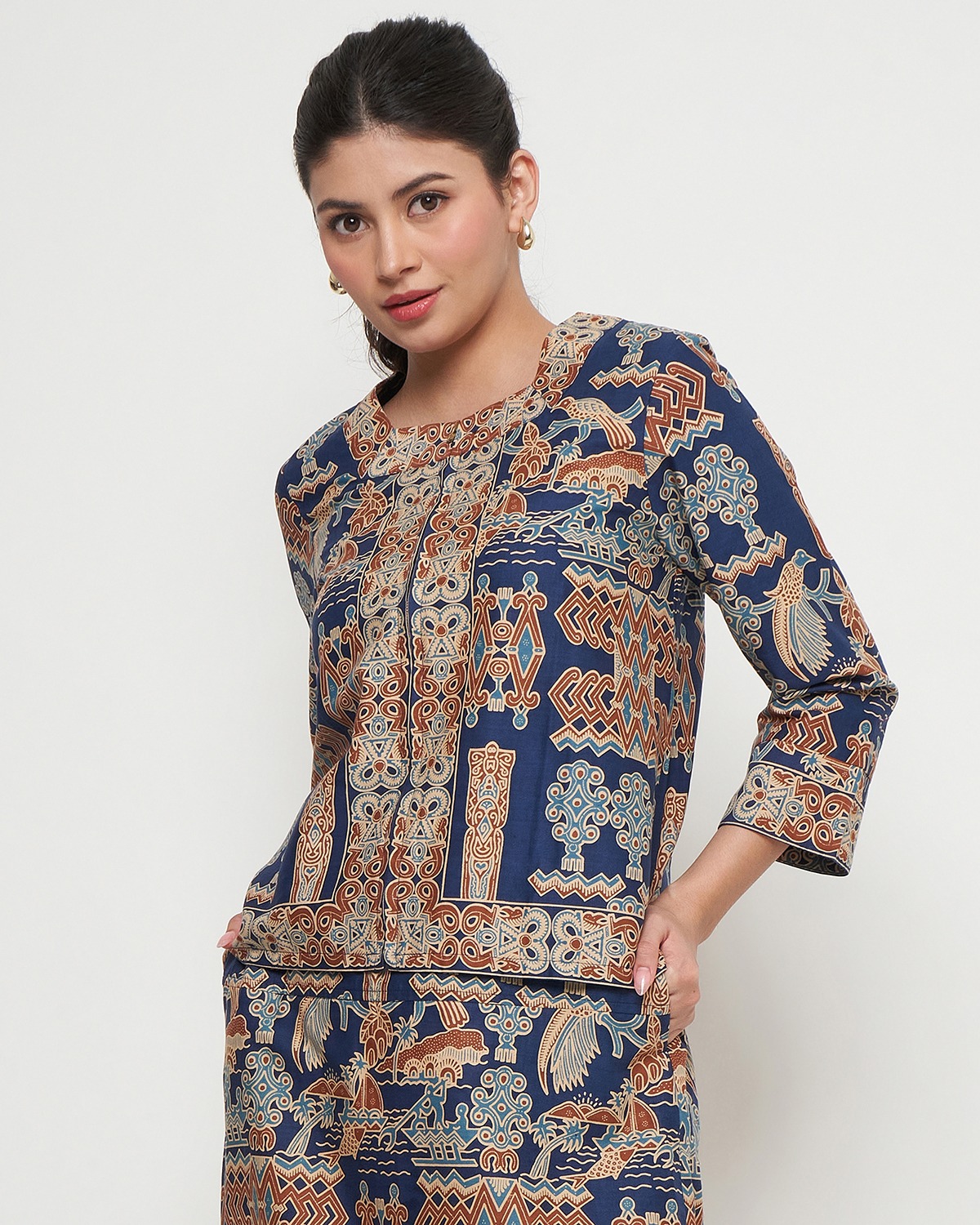 Rizkya Batik Set Andin Rok Panjang Atasan Blouse MD