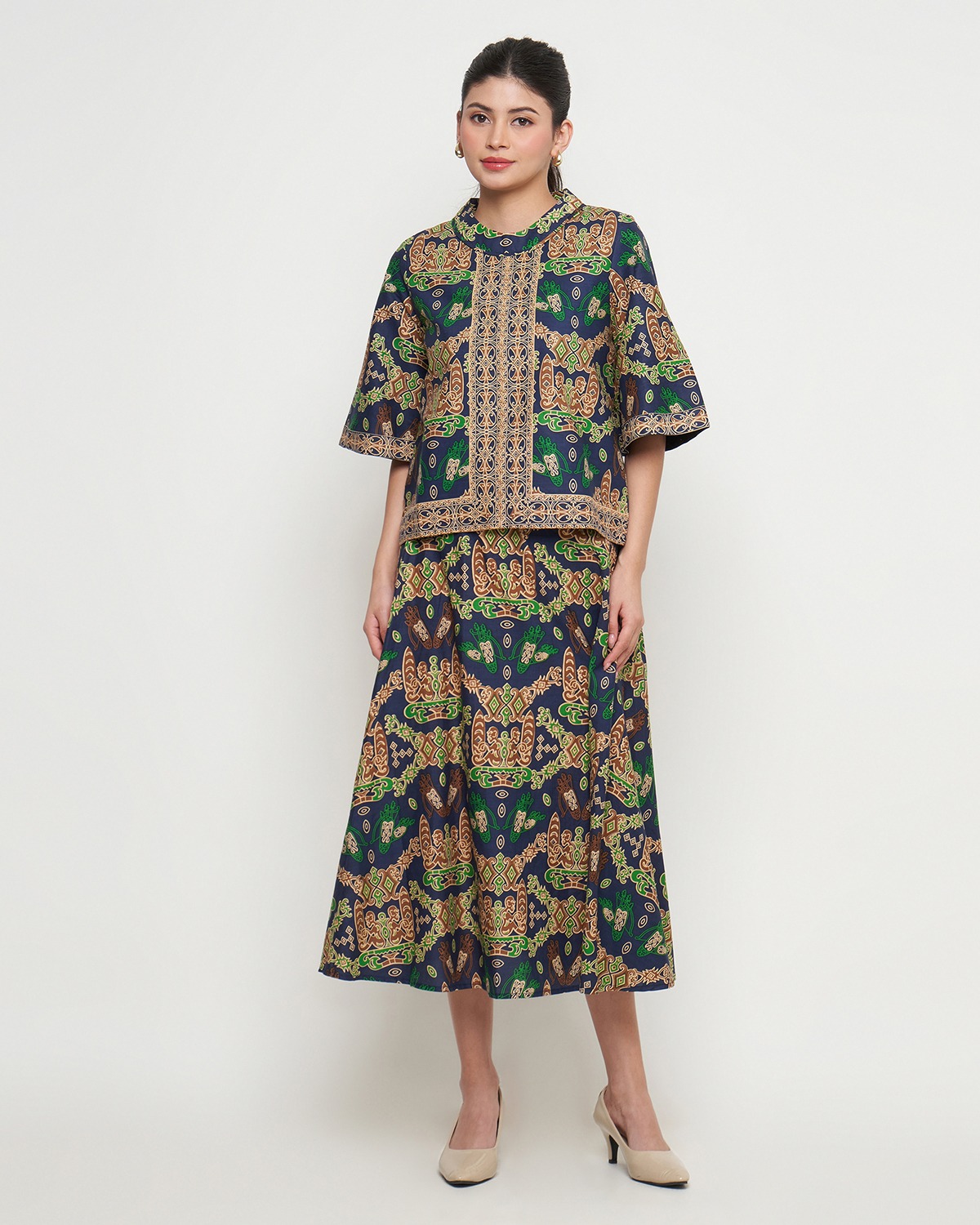 Rizkya Batik Set Adama Rok Pias Atasan Blouse MD