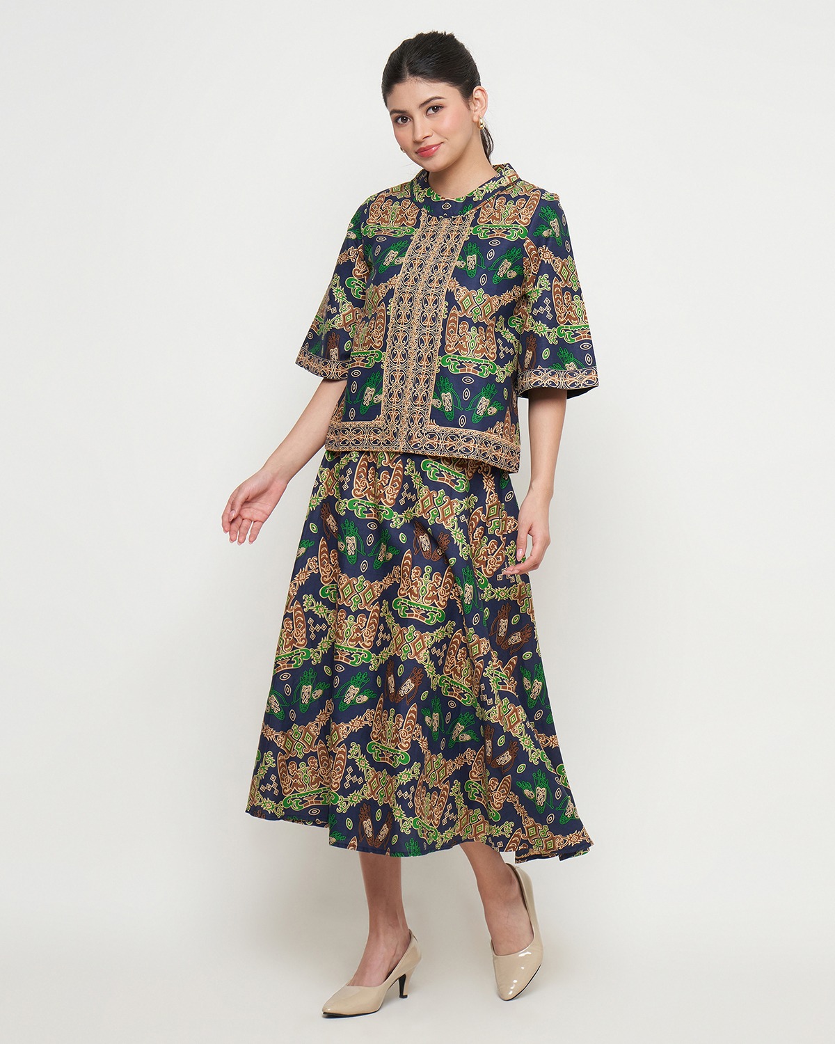 Rizkya Batik Set Adama Rok Pias Atasan Blouse MD