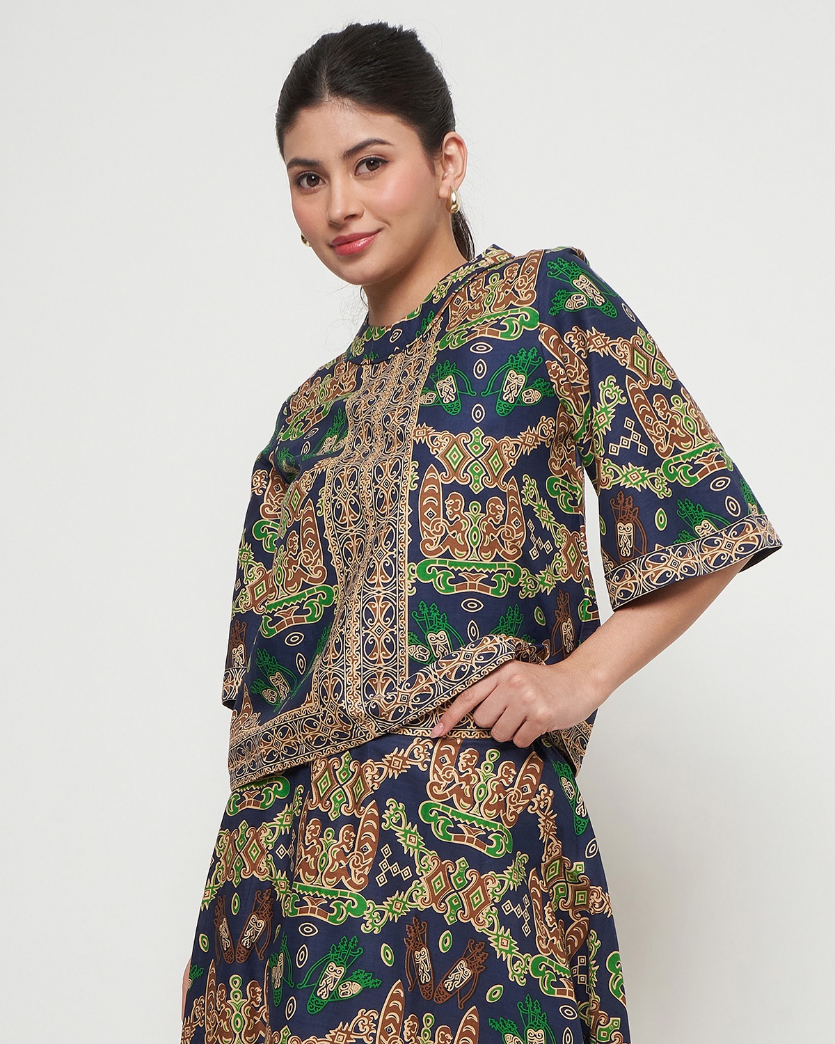 Rizkya Batik Set Adama Rok Pias Atasan Blouse MD