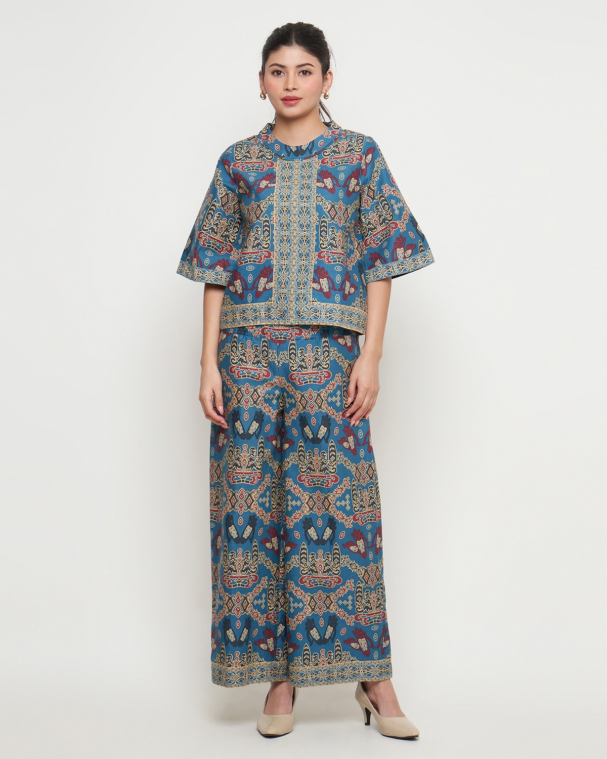 Rizkya Batik Setelan Celana Blouse Adama MD