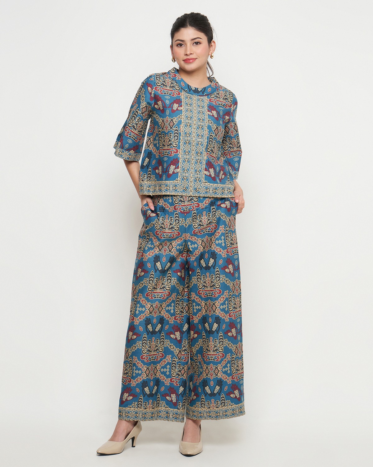 Rizkya Batik Setelan Celana Blouse Adama MD