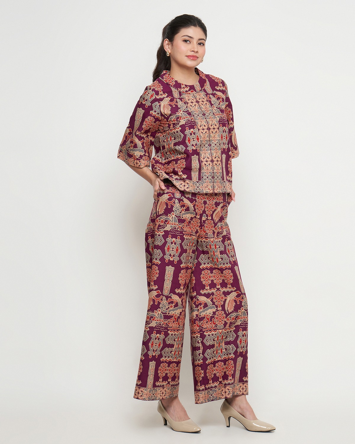 Rizkya Batik Set Adama Celana Kulot dan Blouse MD