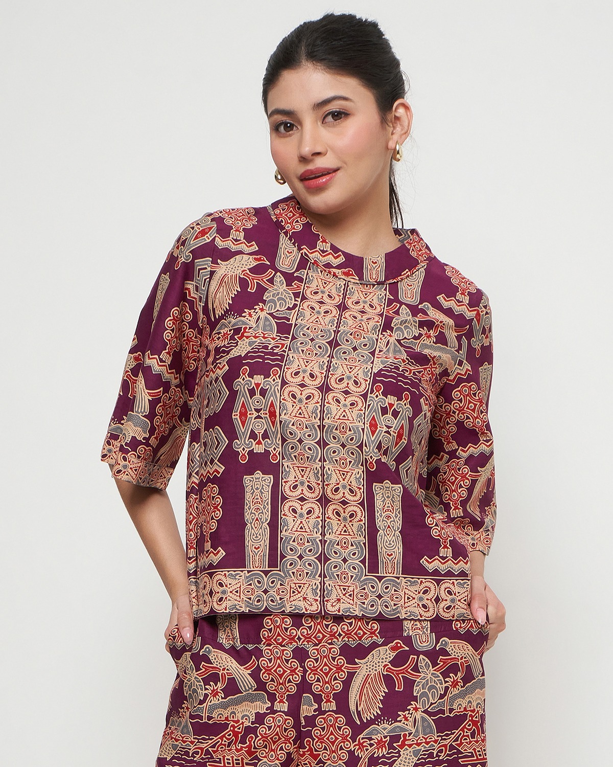 Rizkya Batik Set Adama Celana Kulot dan Blouse MD