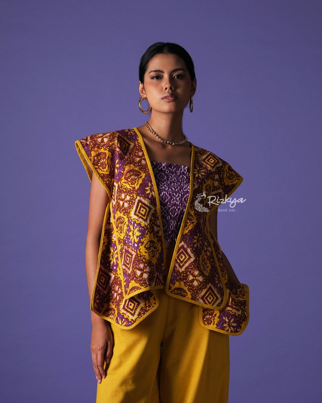 Pre-Order Outer Batik Soga List Sekar Wungu