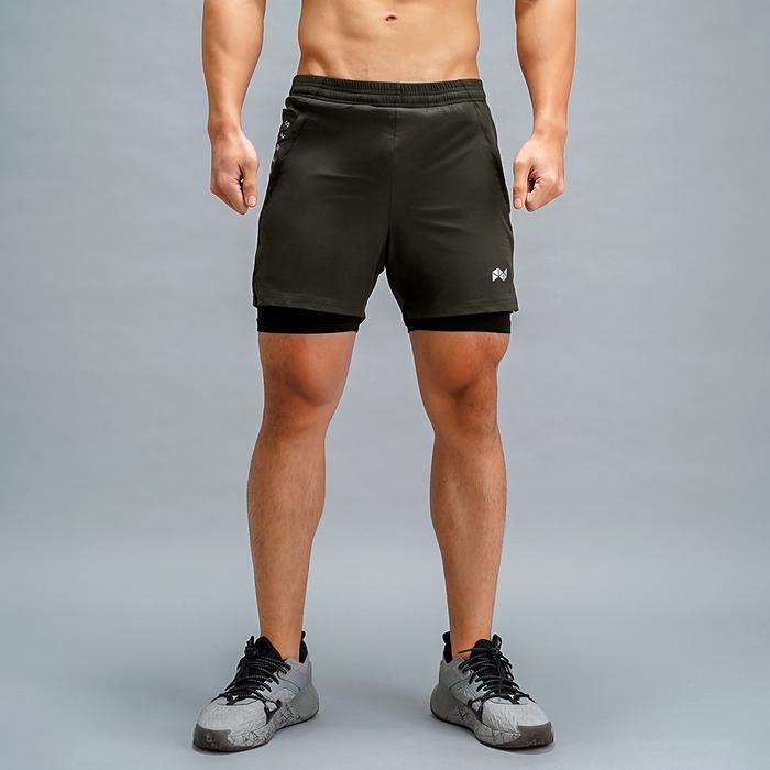 NEVERES Peak Performance 2 in 1 Shorts