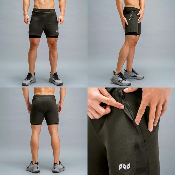 NEVERES Peak Performance 2 in 1 Shorts