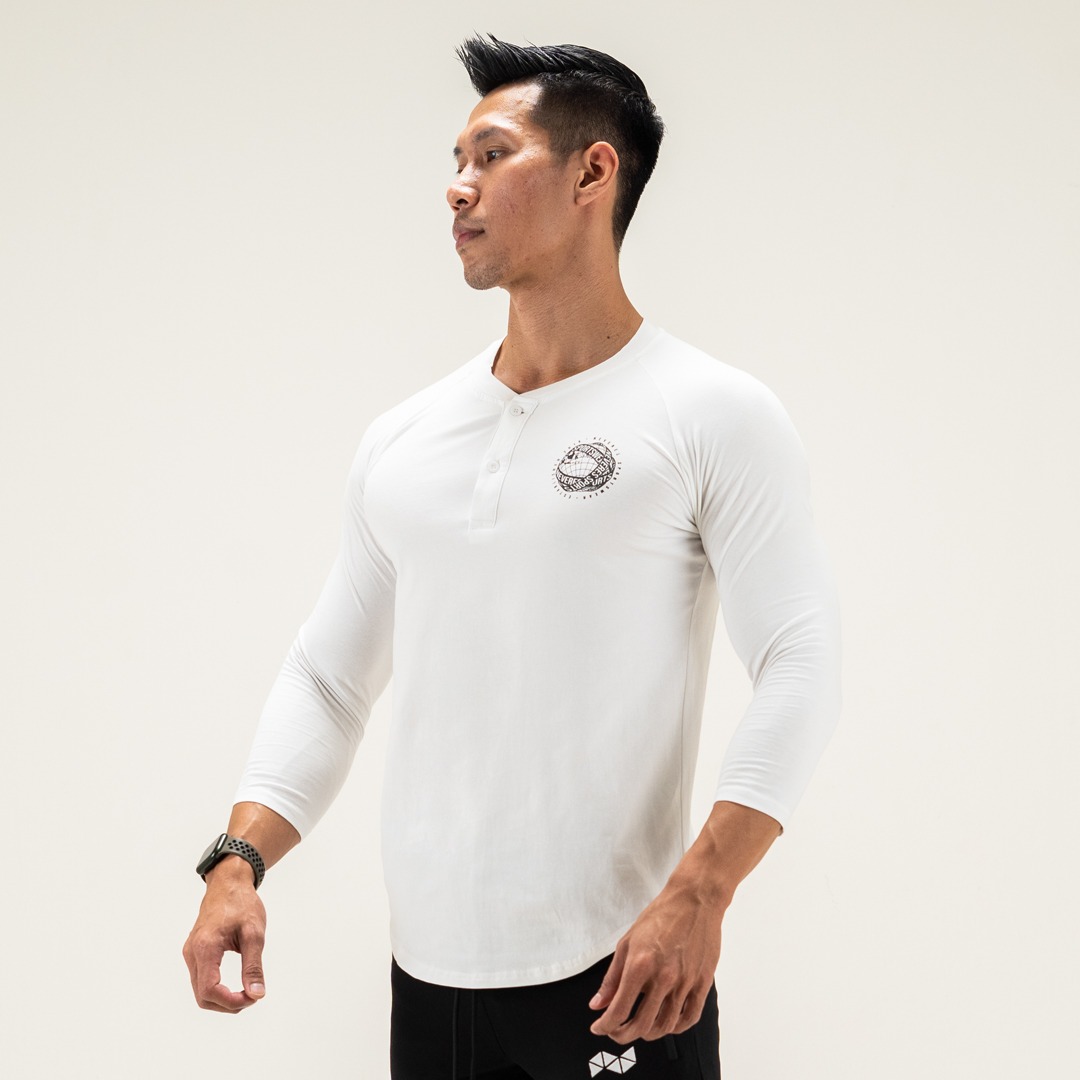 NEVERES Henley Pro 3/4 Sleeve T-Shirt