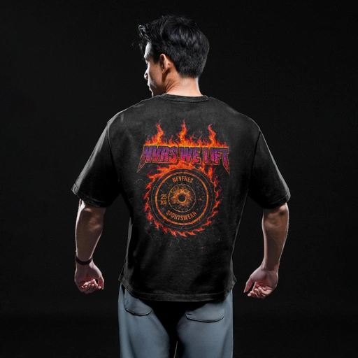 Image of NEVERES Dark Era Oversized T-Shirt – Back Graphic