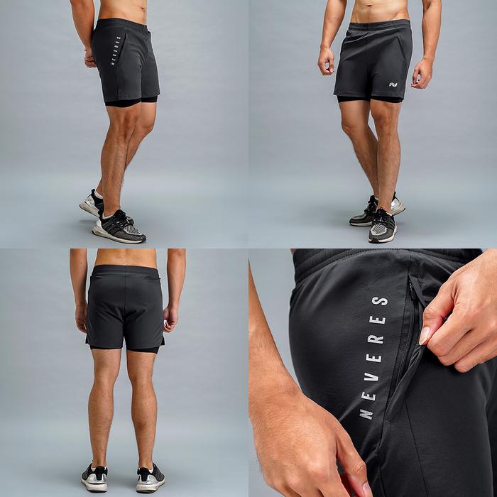 NEVERES Peak Performance 2 in 1 Shorts