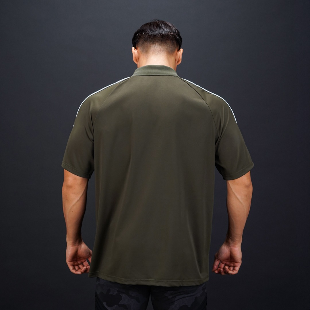NEVERES Dual Stripe Oversized Polo