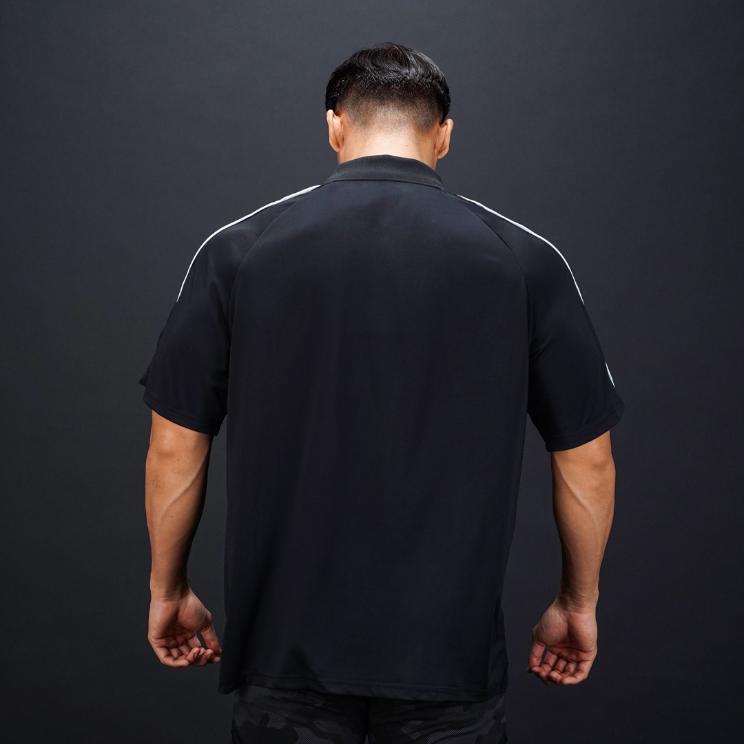 NEVERES Dual Stripe Oversized Polo