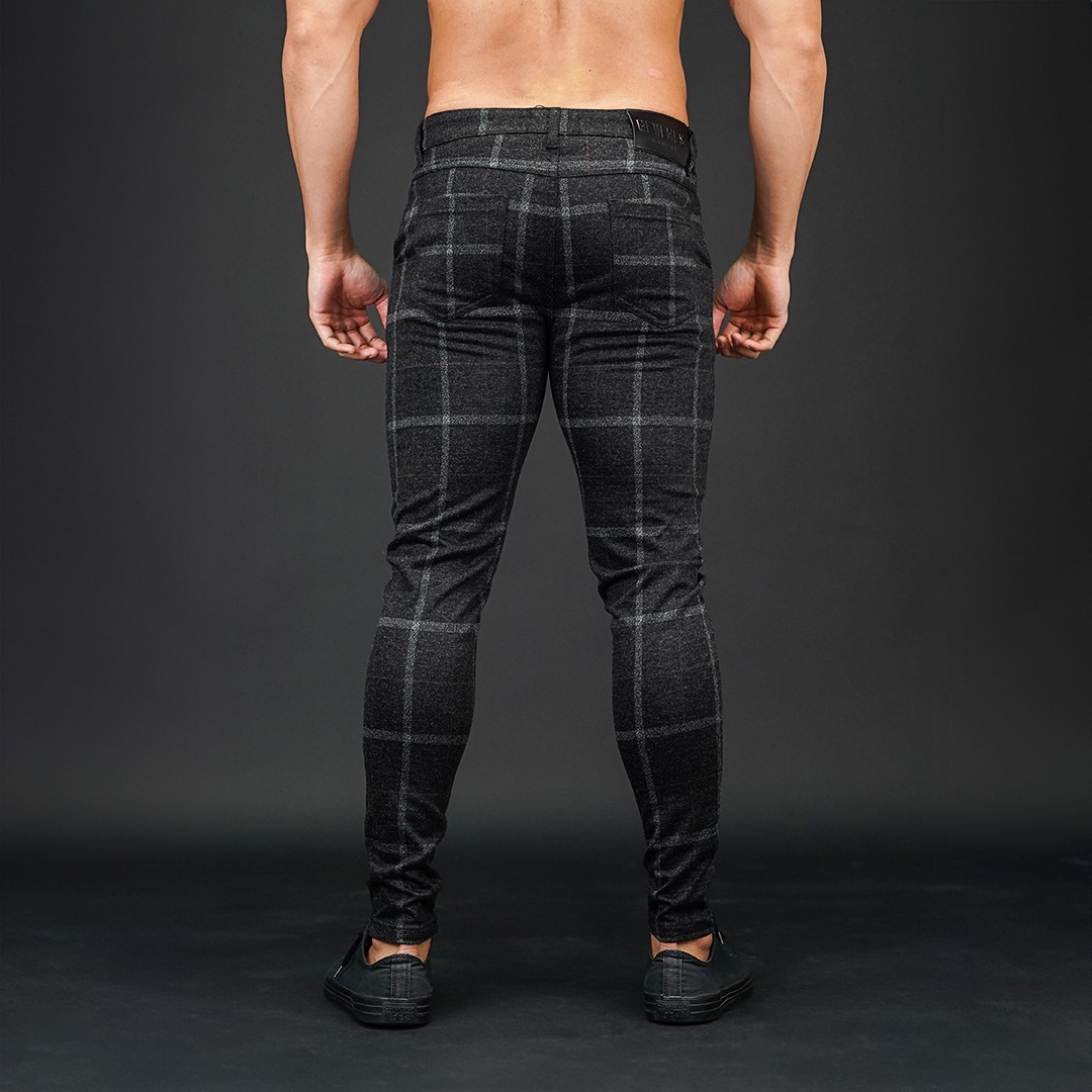 NEVERES Checkers Chino Pants