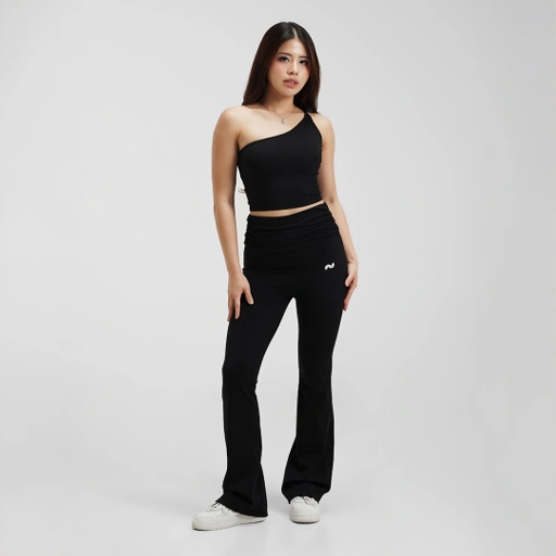 Image of Neveres Muse Oneshoulder Tank & Flare Pants