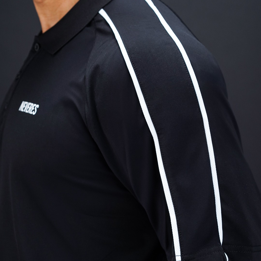 NEVERES Dual Stripe Oversized Polo