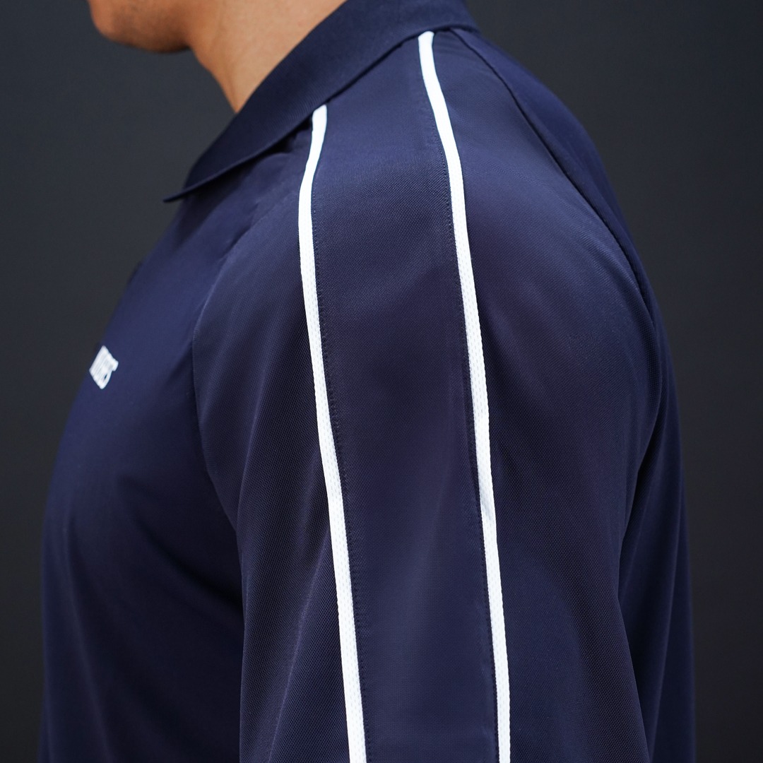 NEVERES Dual Stripe Oversized Polo