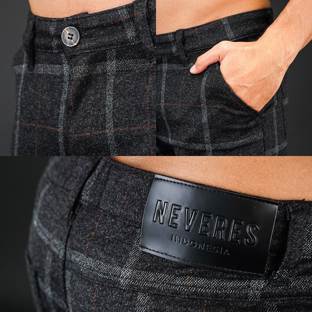 NEVERES Checkers Chino Pants