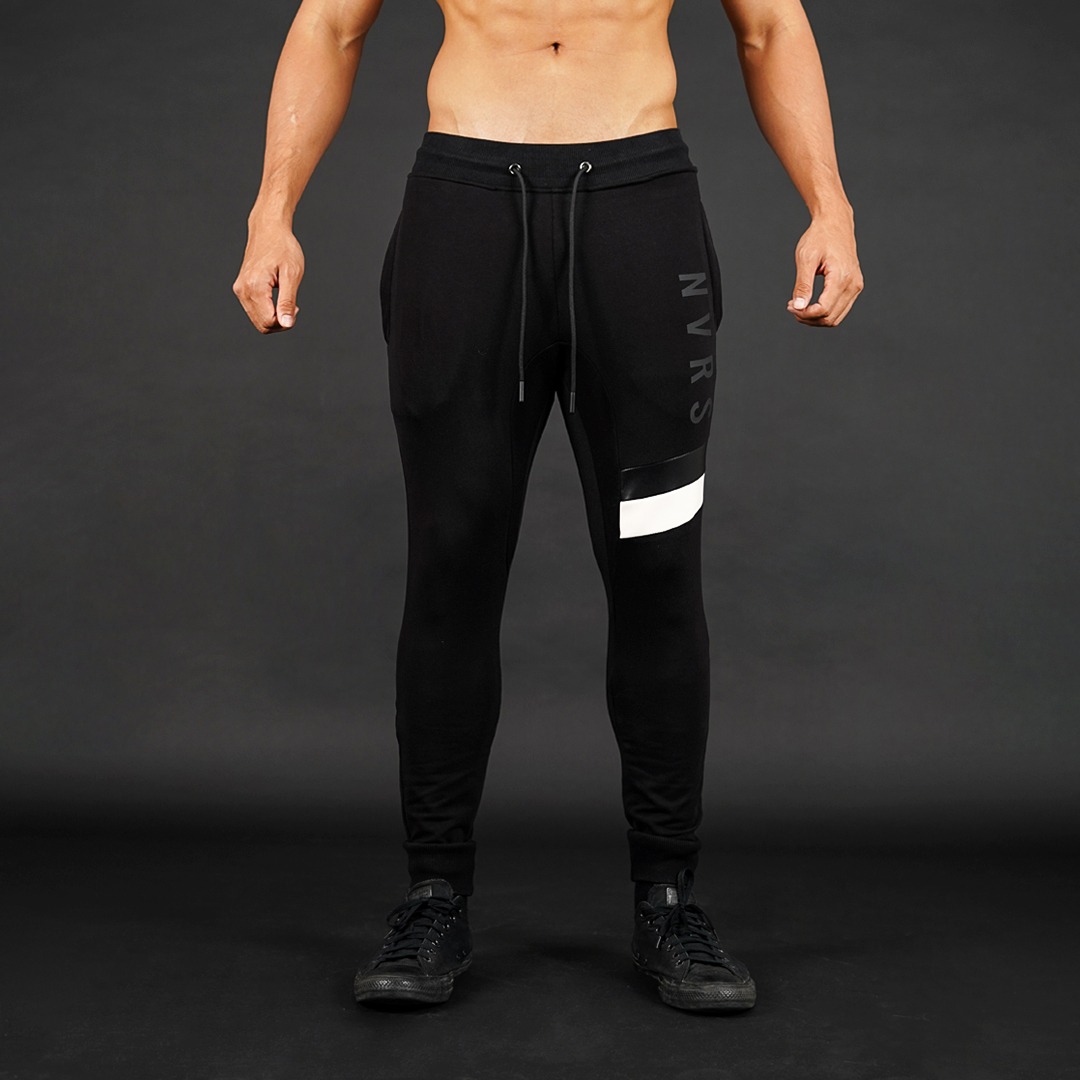NEVERES Dual Tone Leather Jogger