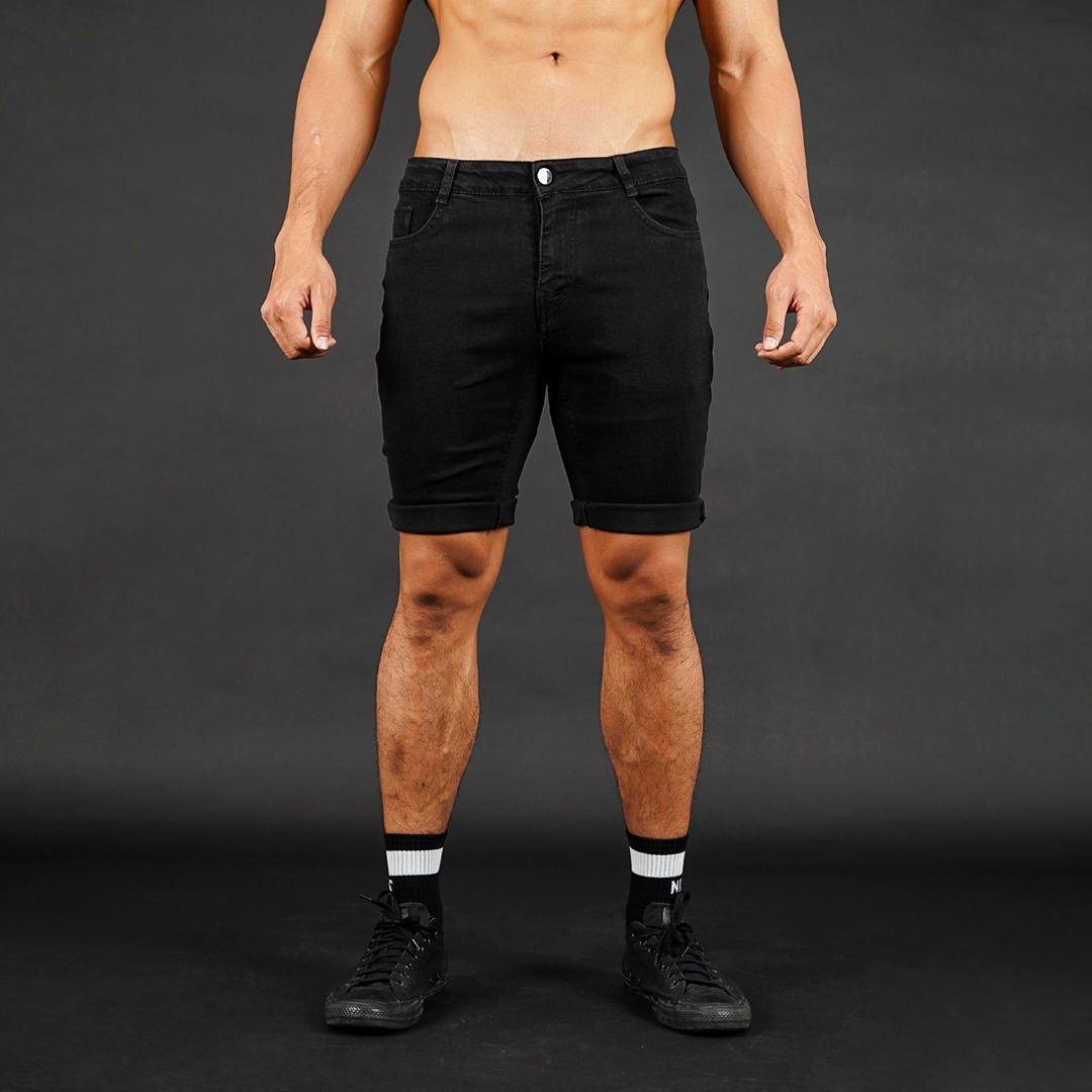 NEVERES Short Stretch Tech Jeans