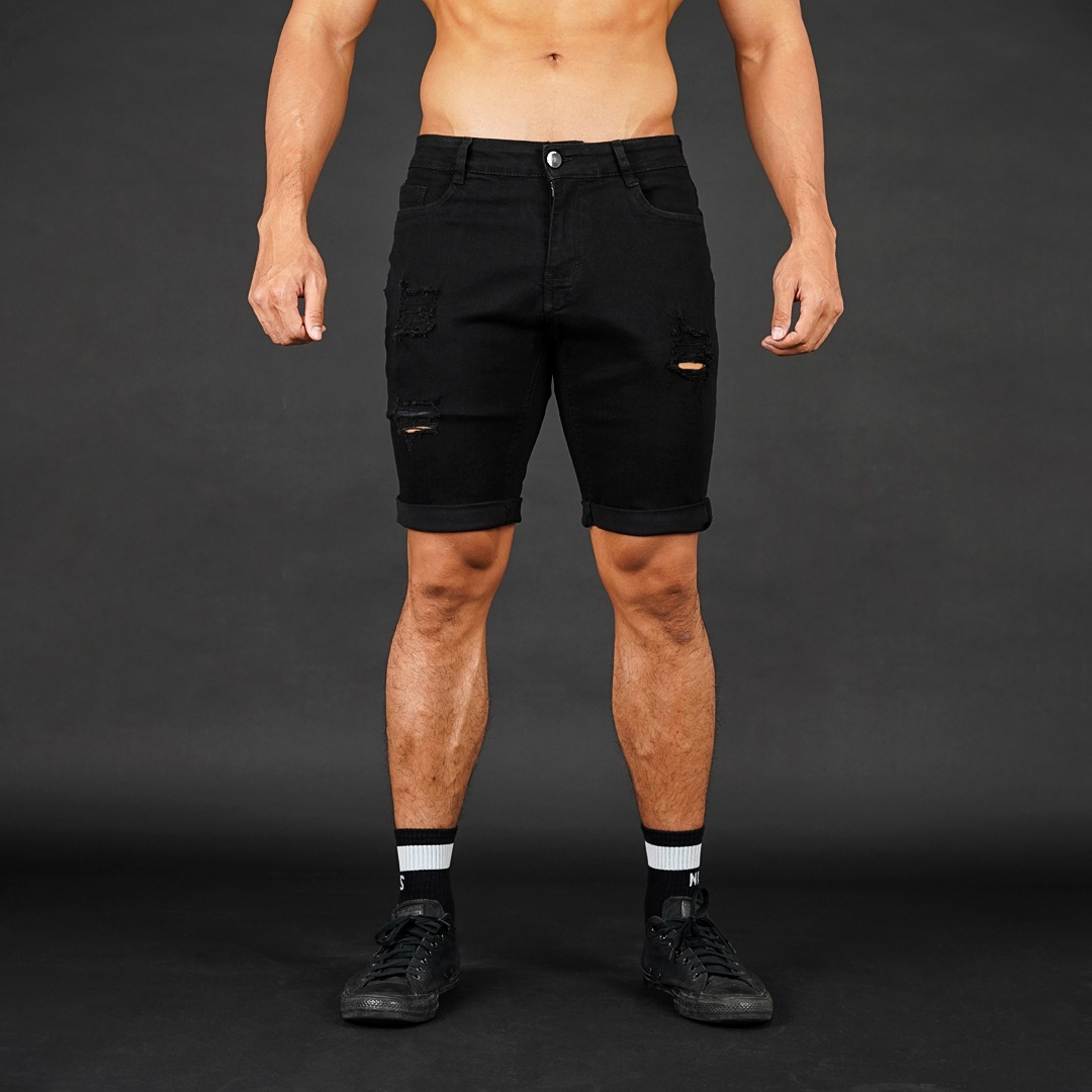 NEVERES Short Stretch Tech Jeans