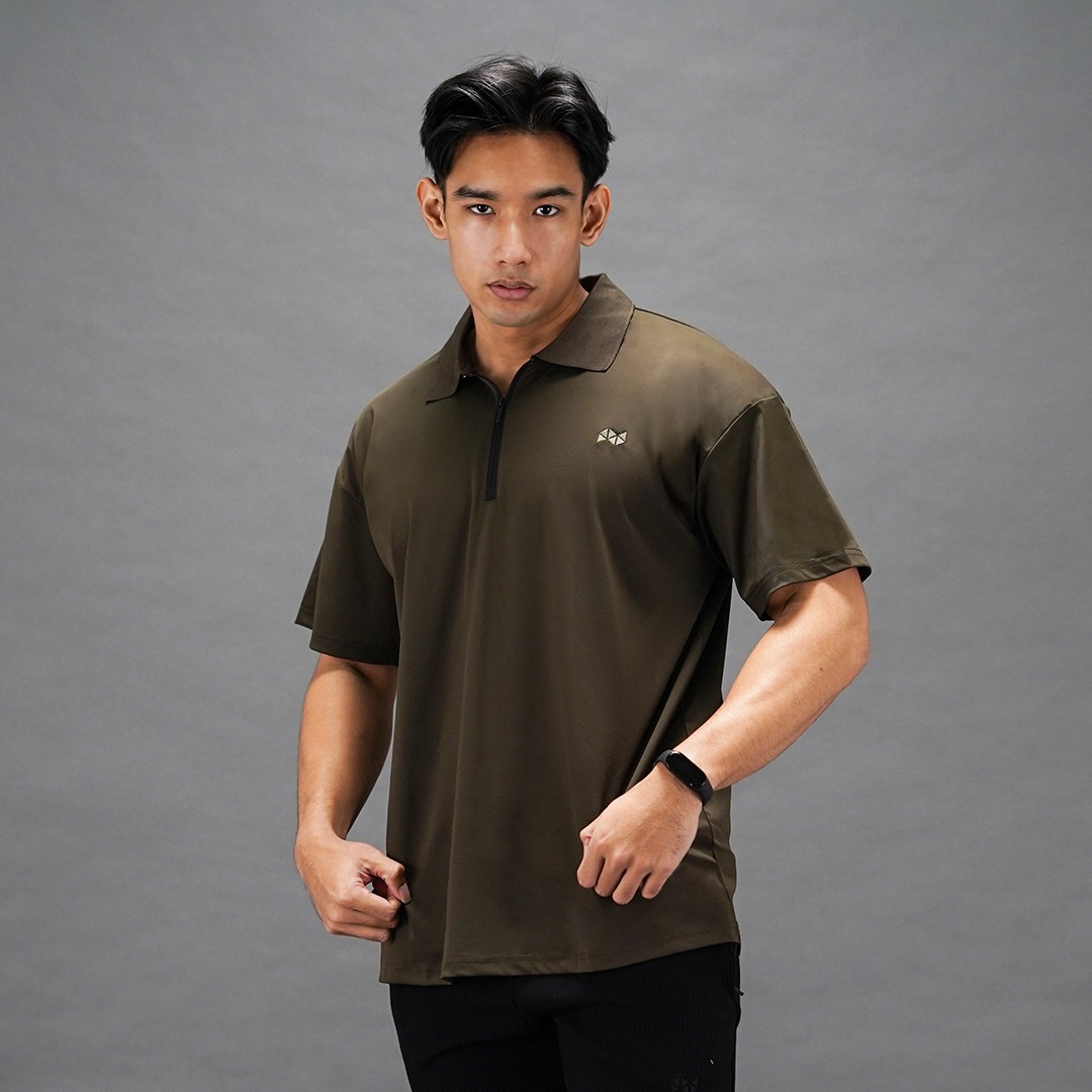NEVERES Oversized Polo Shirt