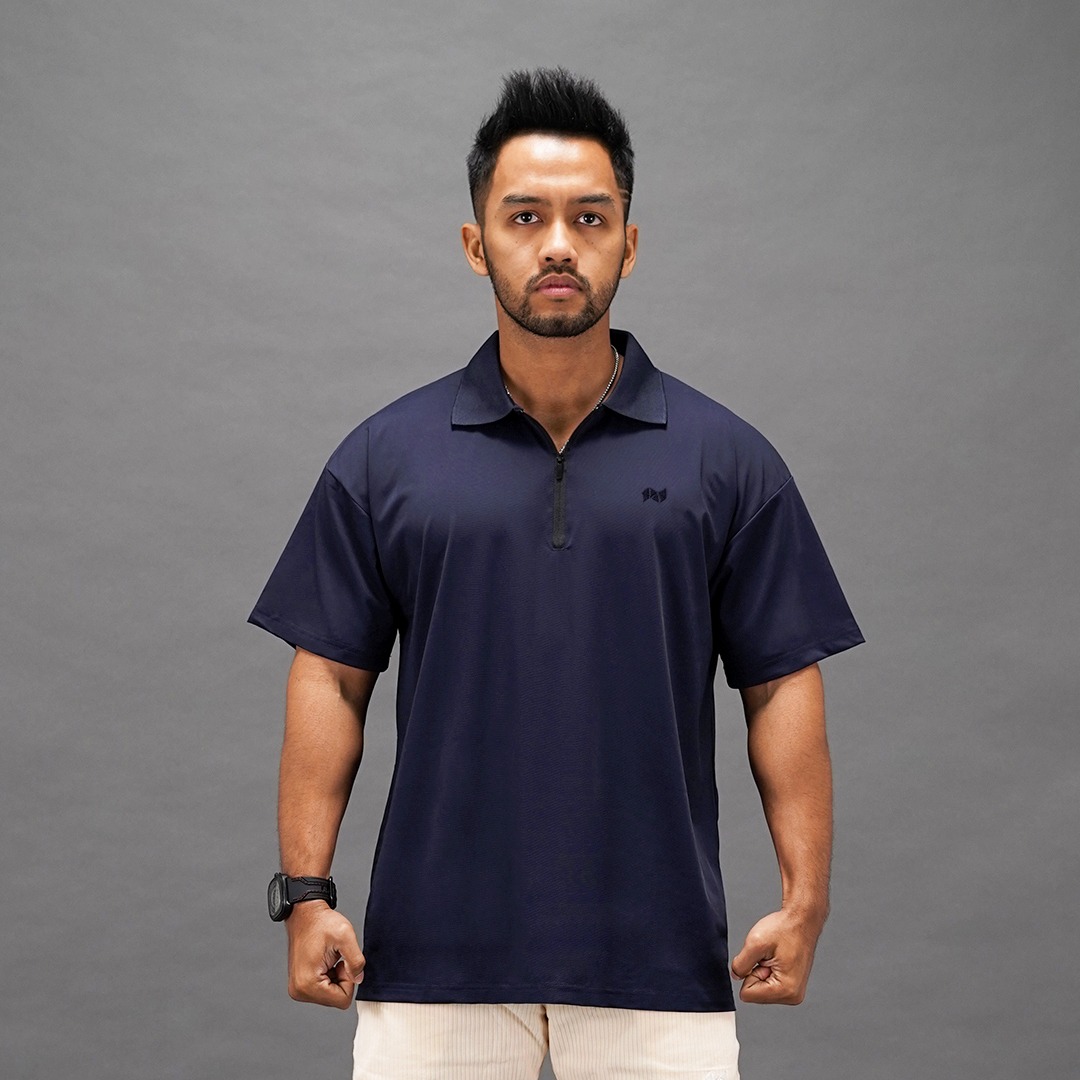 NEVERES Oversized Polo Shirt