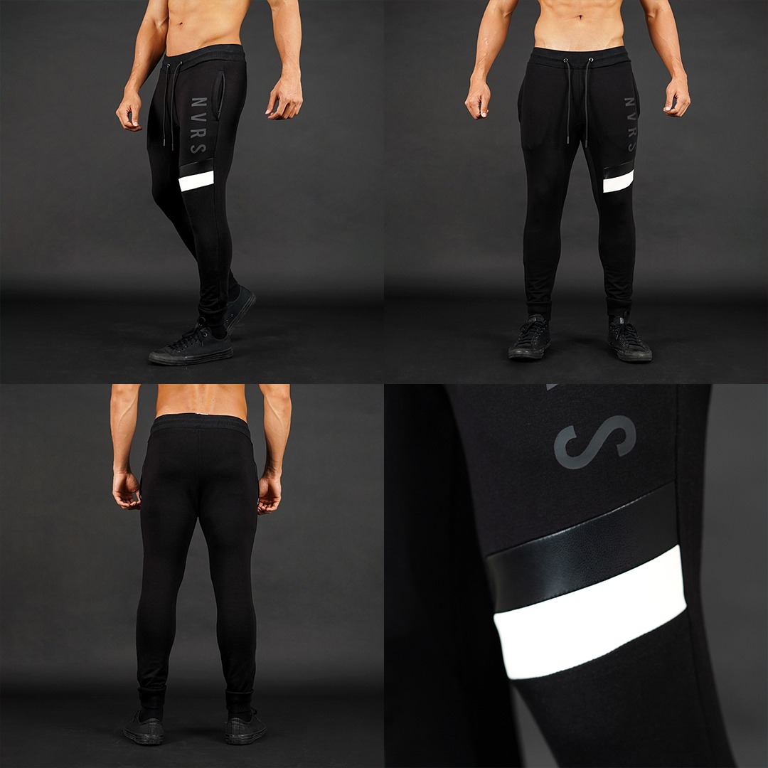 NEVERES Dual Tone Leather Jogger