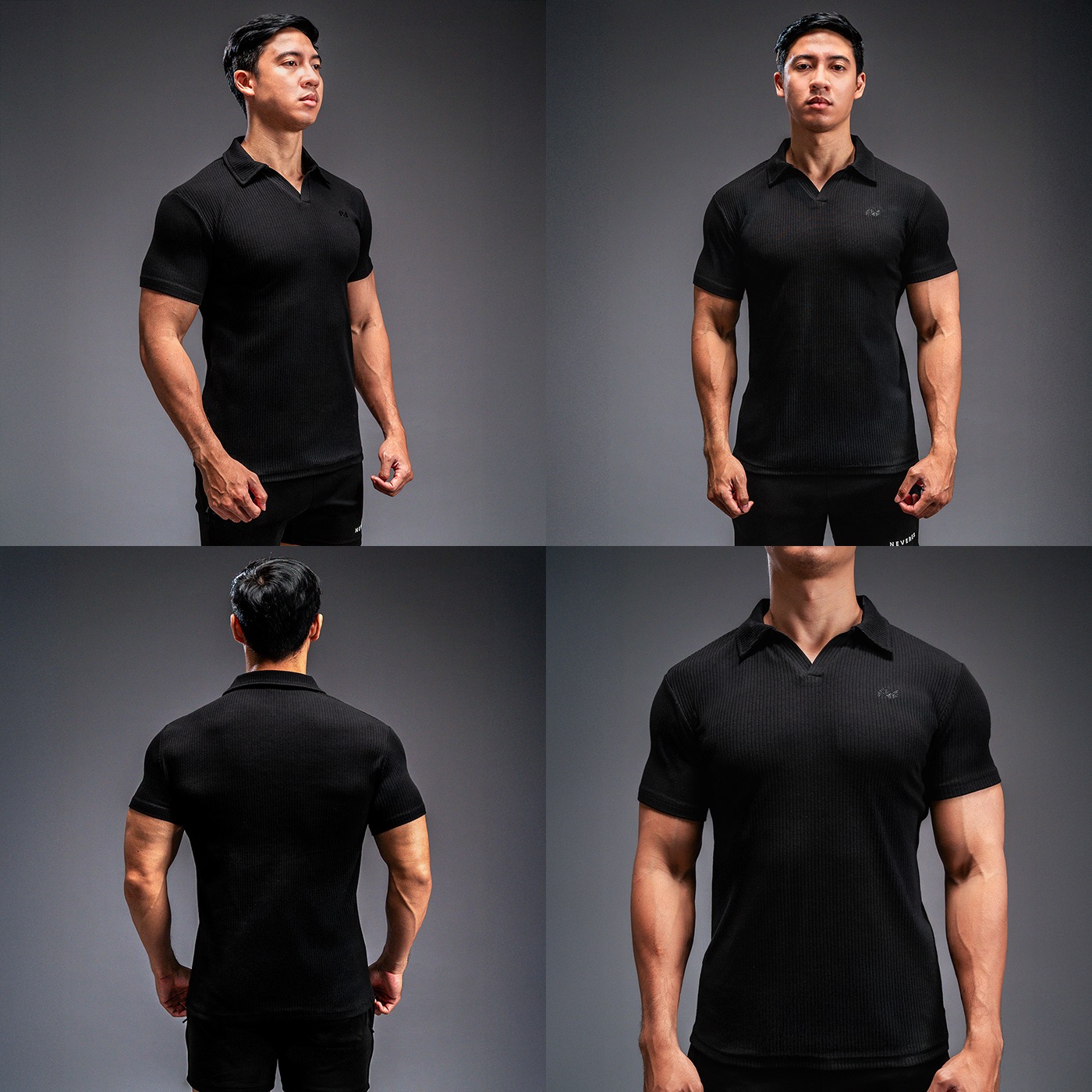 NEVERES Ultra Knit Spread Collar Polo