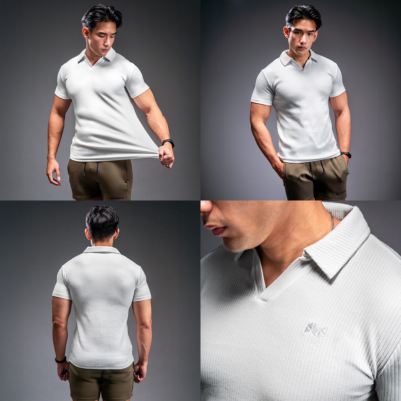 NEVERES Ultra Knit Spread Collar Polo
