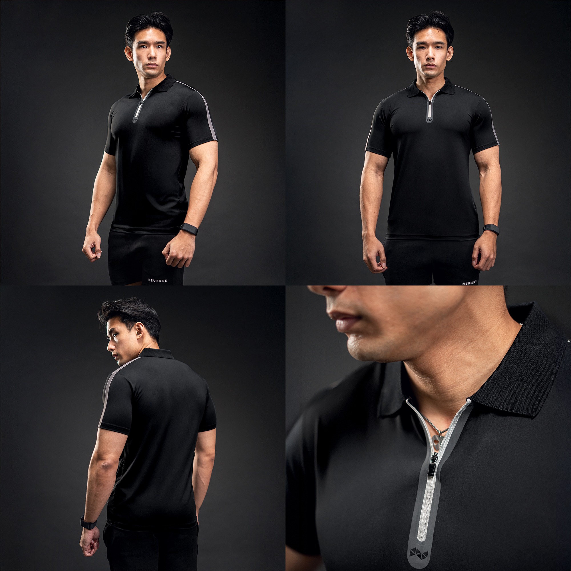 NEVERES Prime Zip Polo Shirt