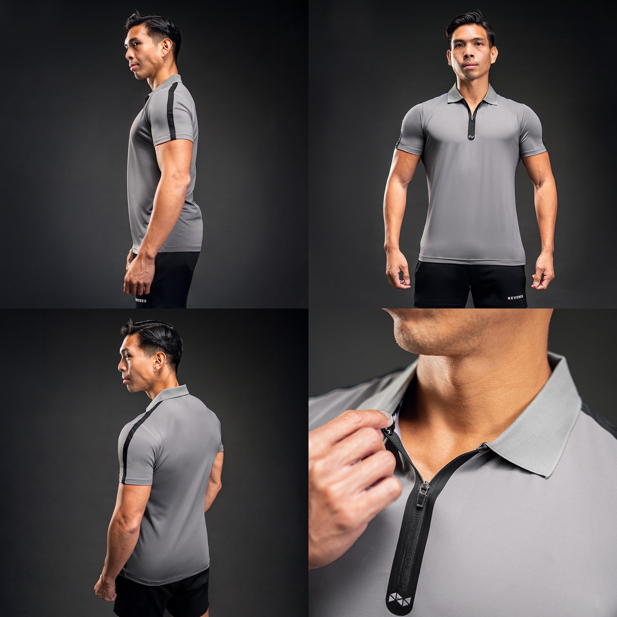 NEVERES Prime Zip Polo Shirt