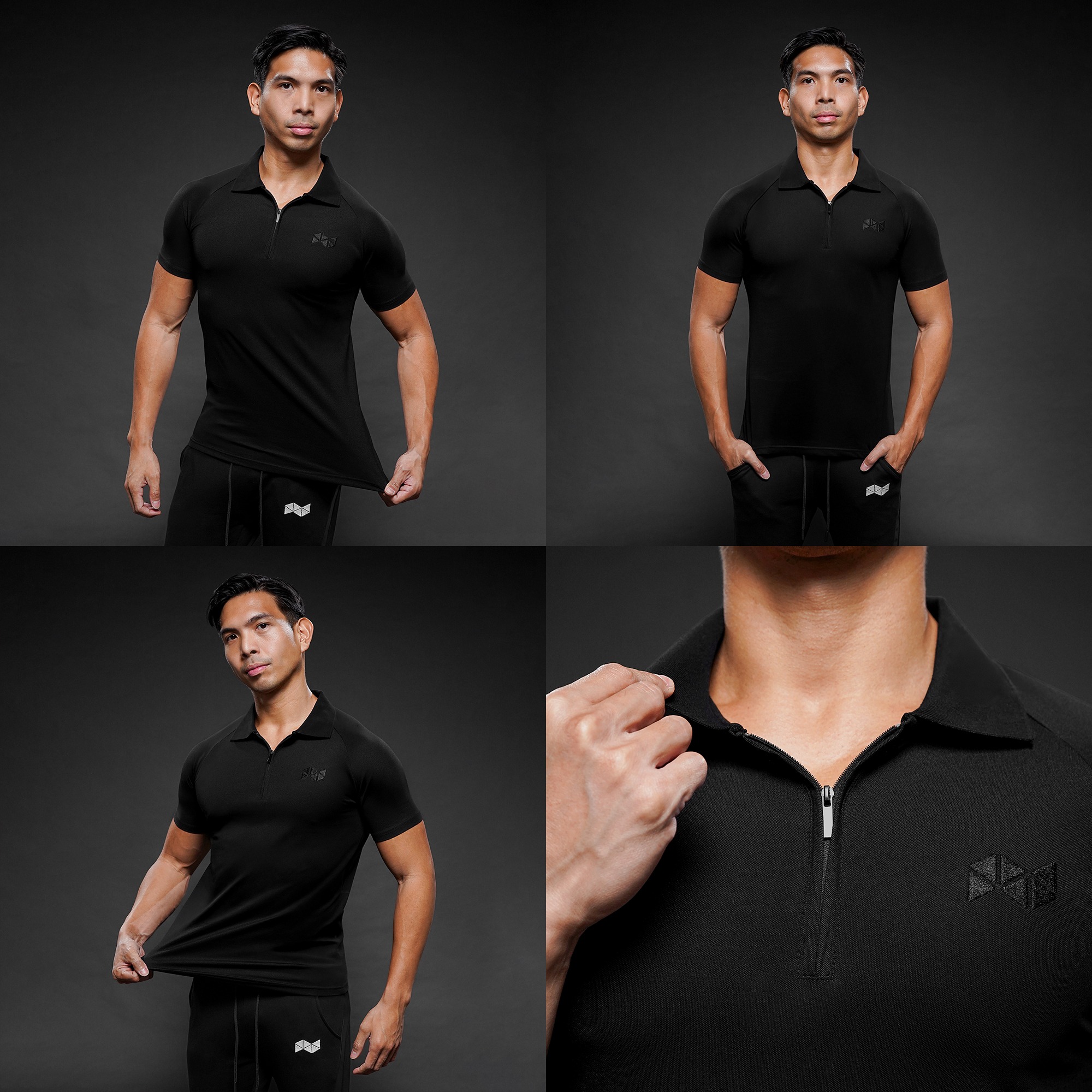 NEVERES Ace Zipper Polo Shirt