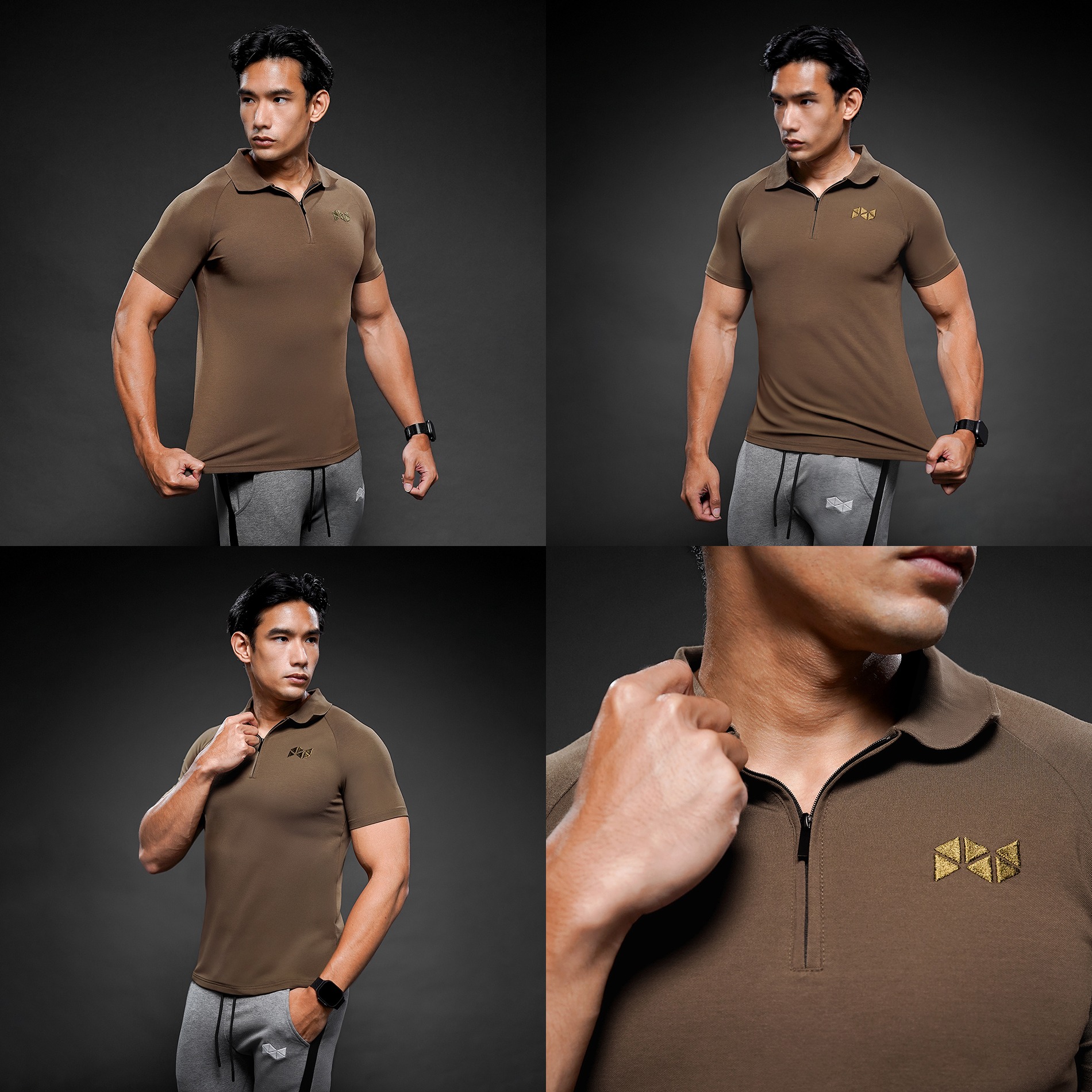 NEVERES Ace Zipper Polo Shirt