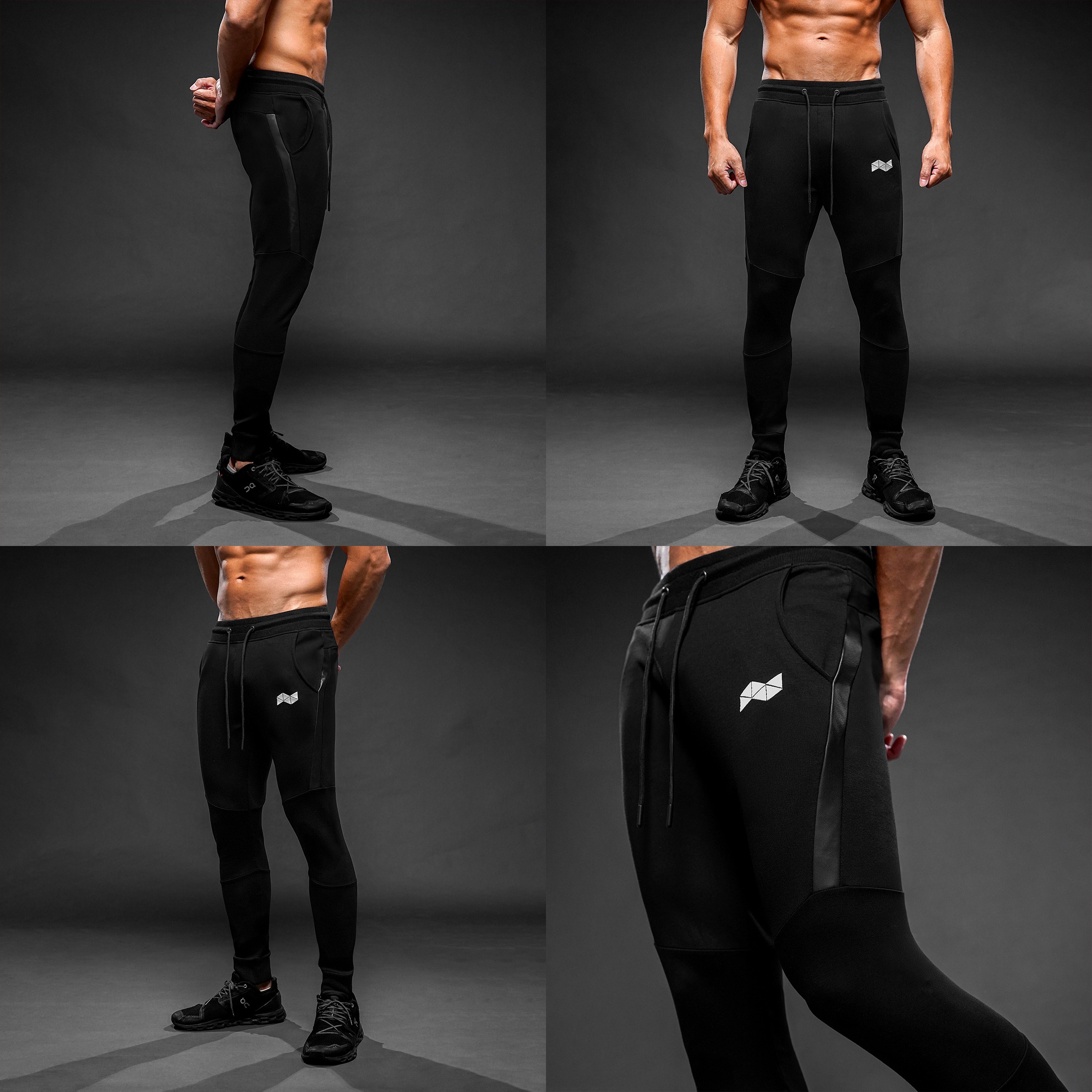 NEVERES Leather Stripe Jogger