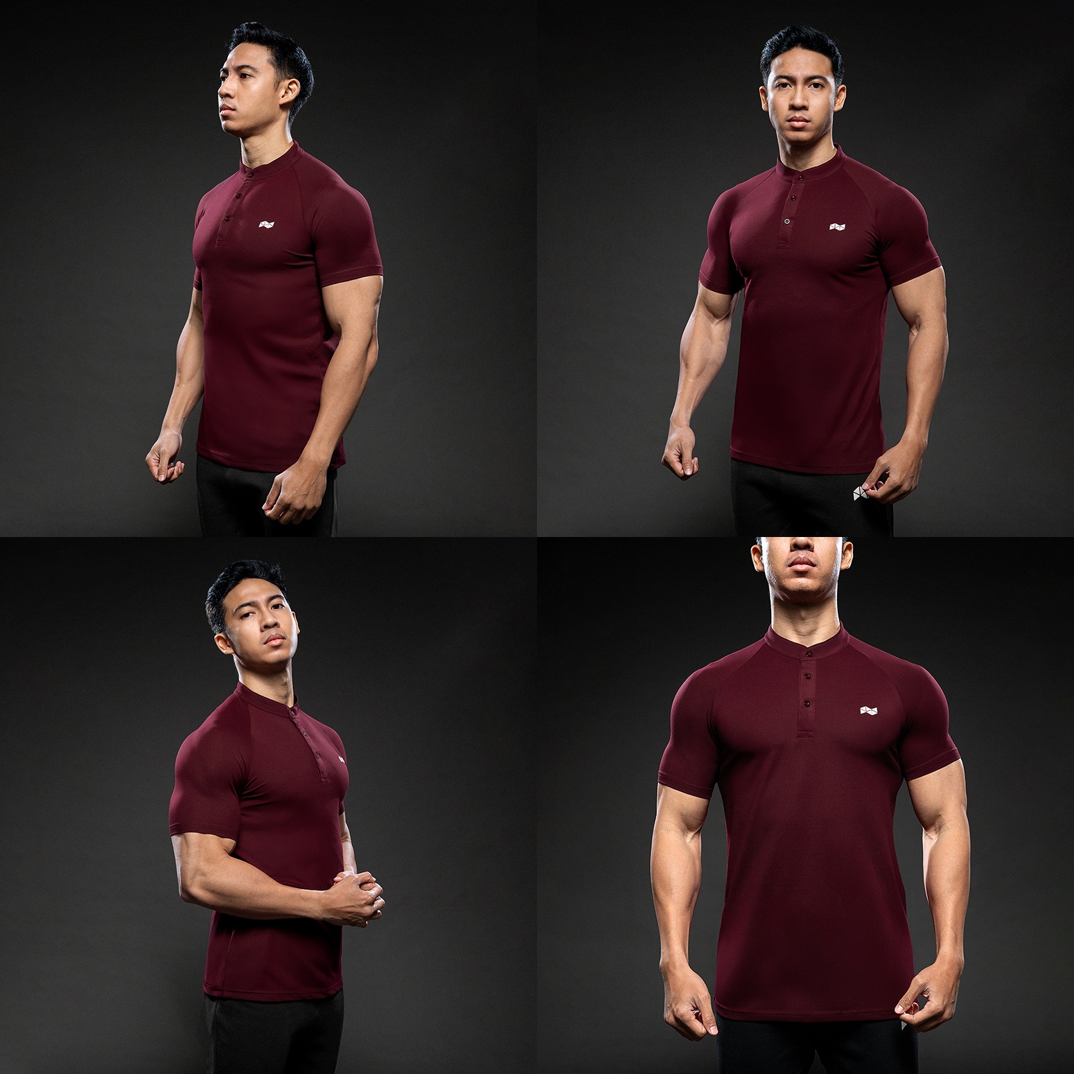 NEVERES Collarless Polo Shirt